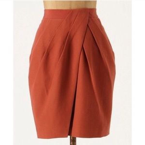 Anthropologie washi wrap skirt in burnt orange